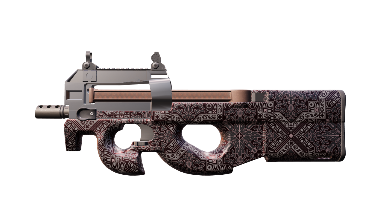 Front view of P90 | Baroque Red