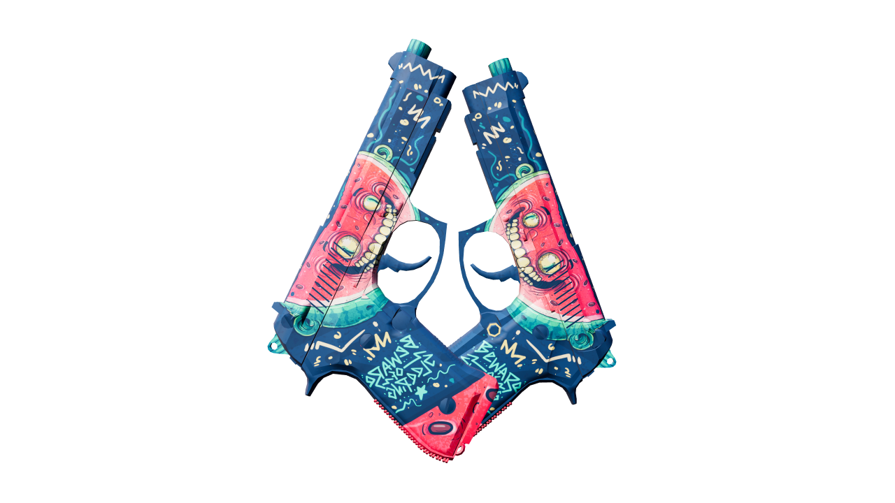 Back view of Dual Berettas | Melondrama