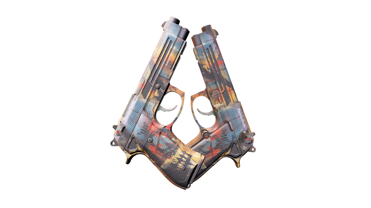Back view of Dual Berettas | Hideout