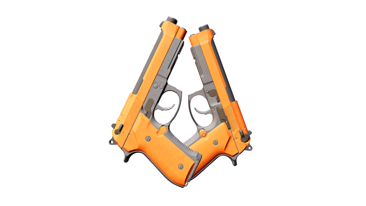 Back view of Dual Berettas | Demolition