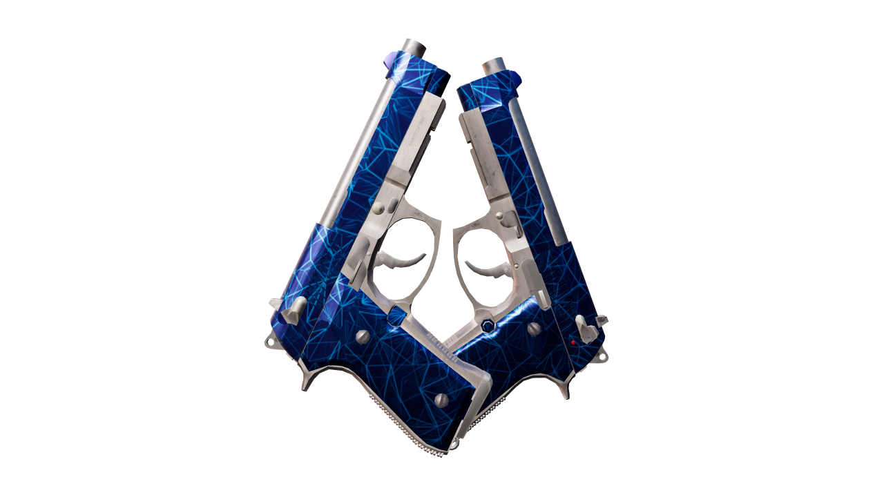 Back view of Dual Berettas | Cobalt Quartz