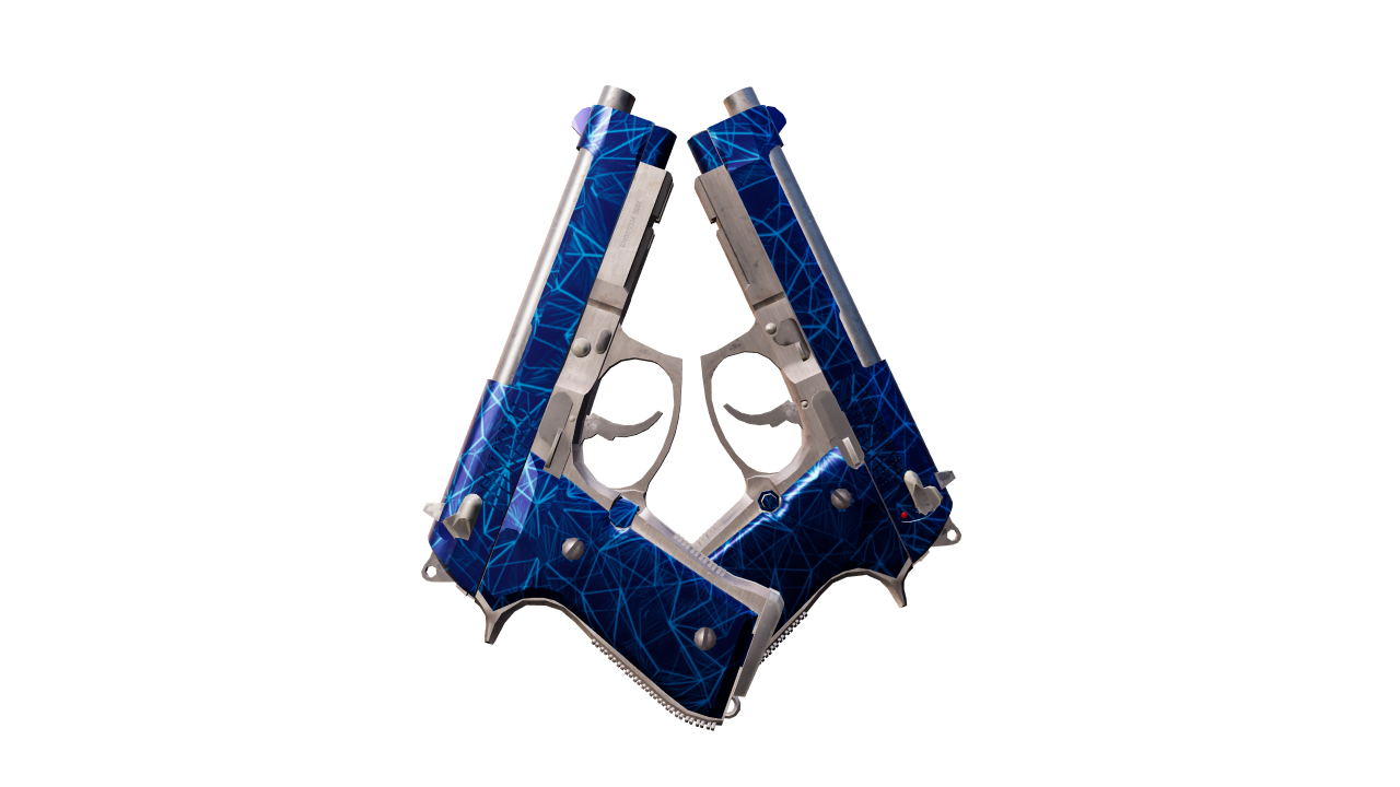 Front view of Dual Berettas | Cobalt Quartz