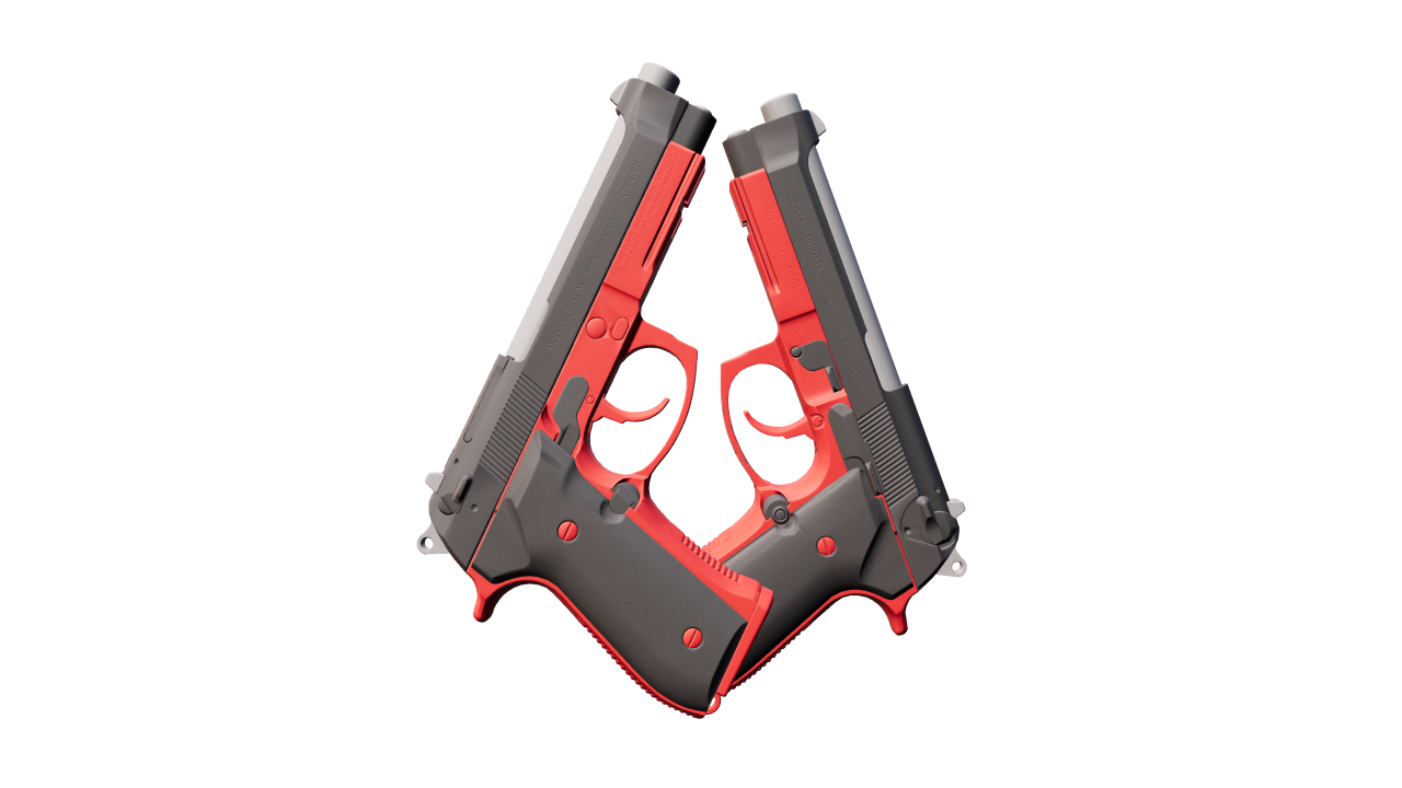 Back view of Dual Berettas | Panther