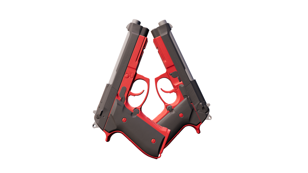 Front view of Dual Berettas | Panther