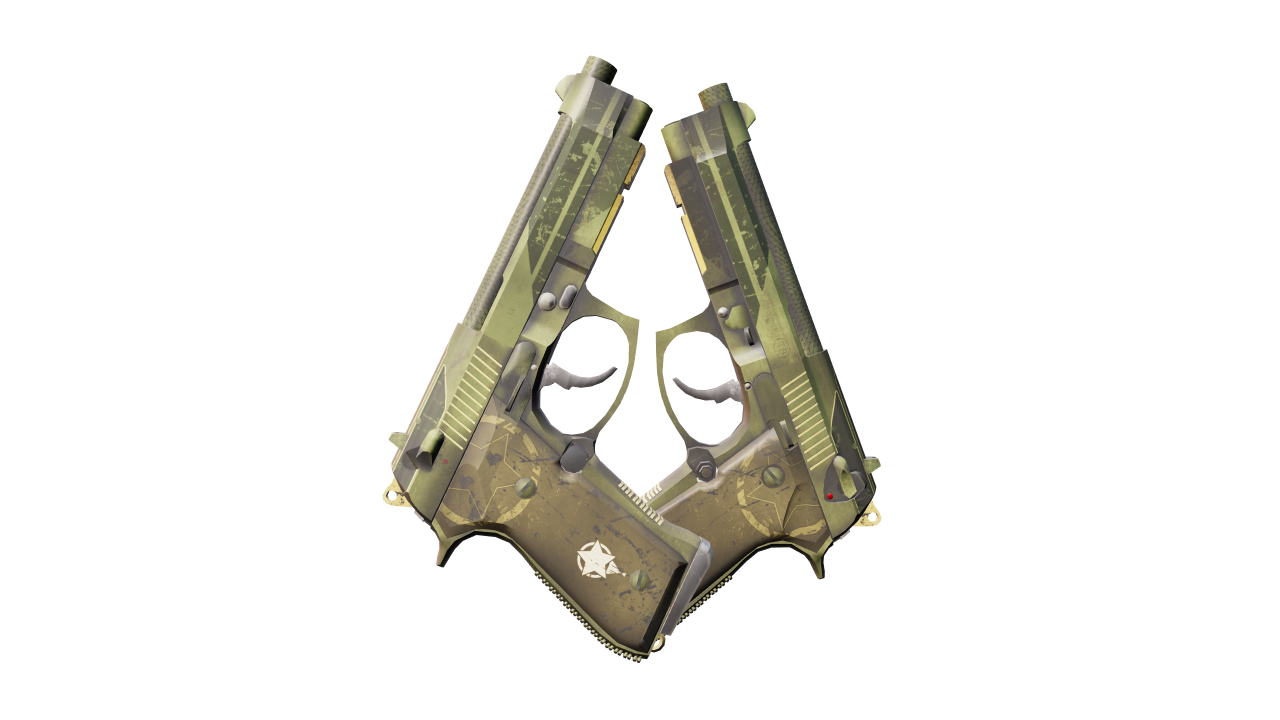 Back view of Dual Berettas | Retribution