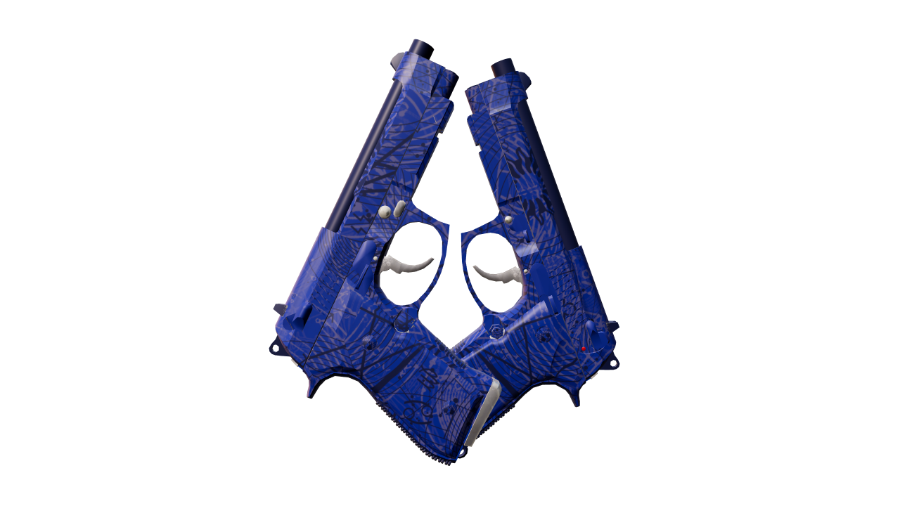 Back view of Dual Berettas | Moon in Libra