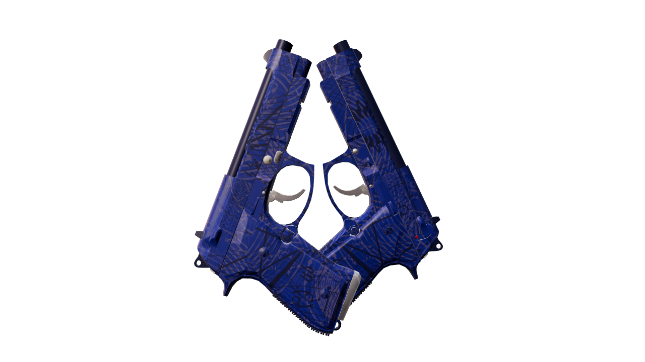 Front view of Dual Berettas | Moon in Libra