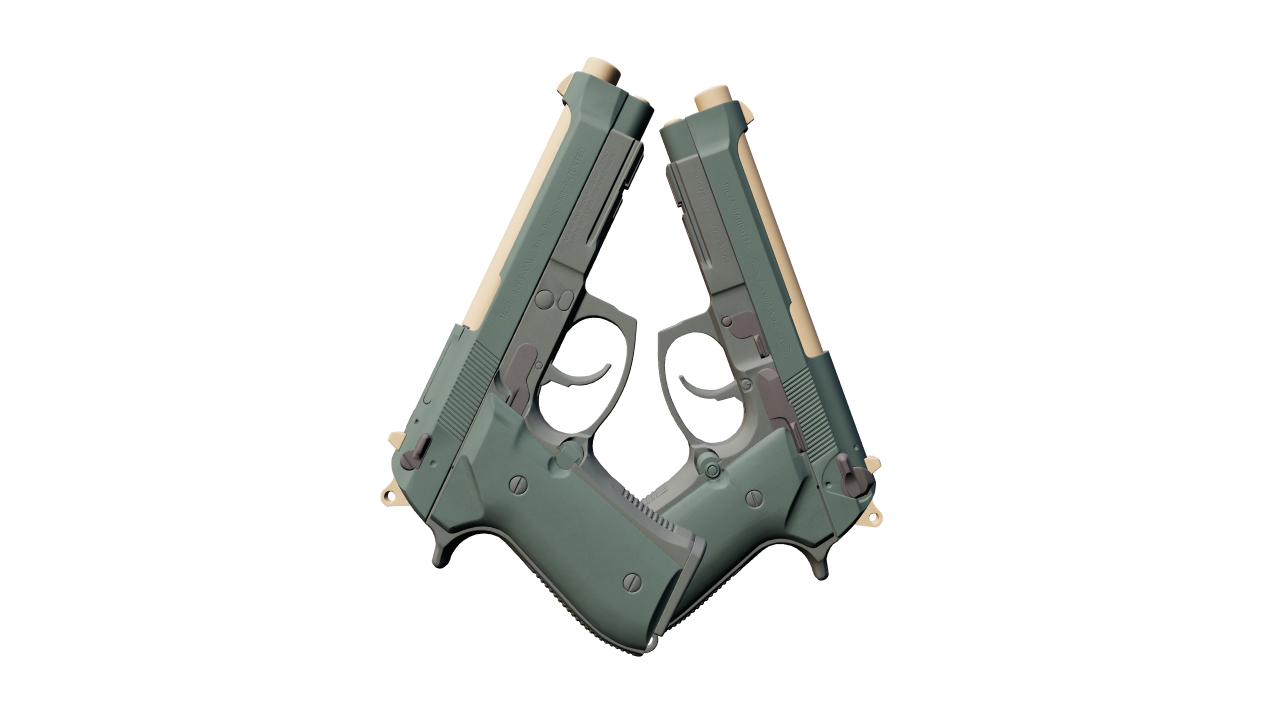 Back view of Dual Berettas | Contractor