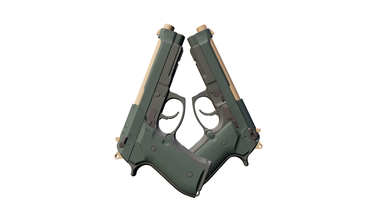 Front view of Dual Berettas | Contractor