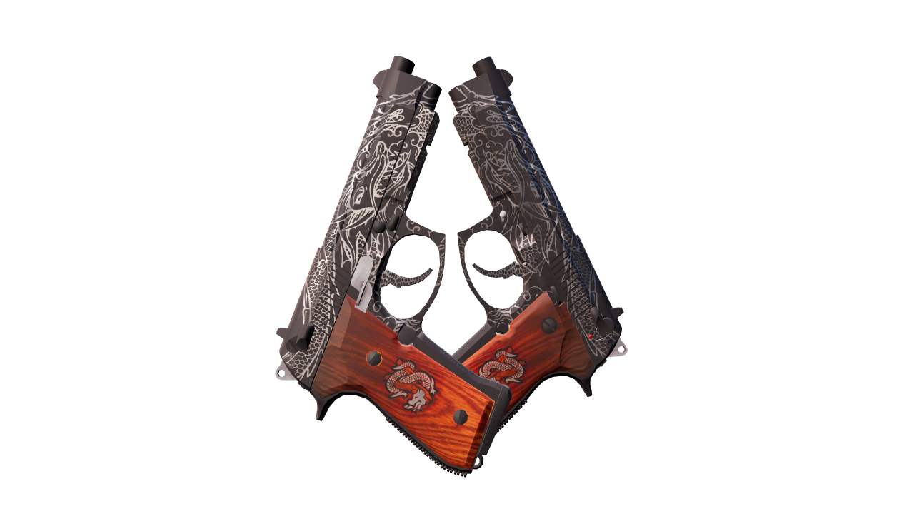 Front view of Dual Berettas | Dualing Dragons