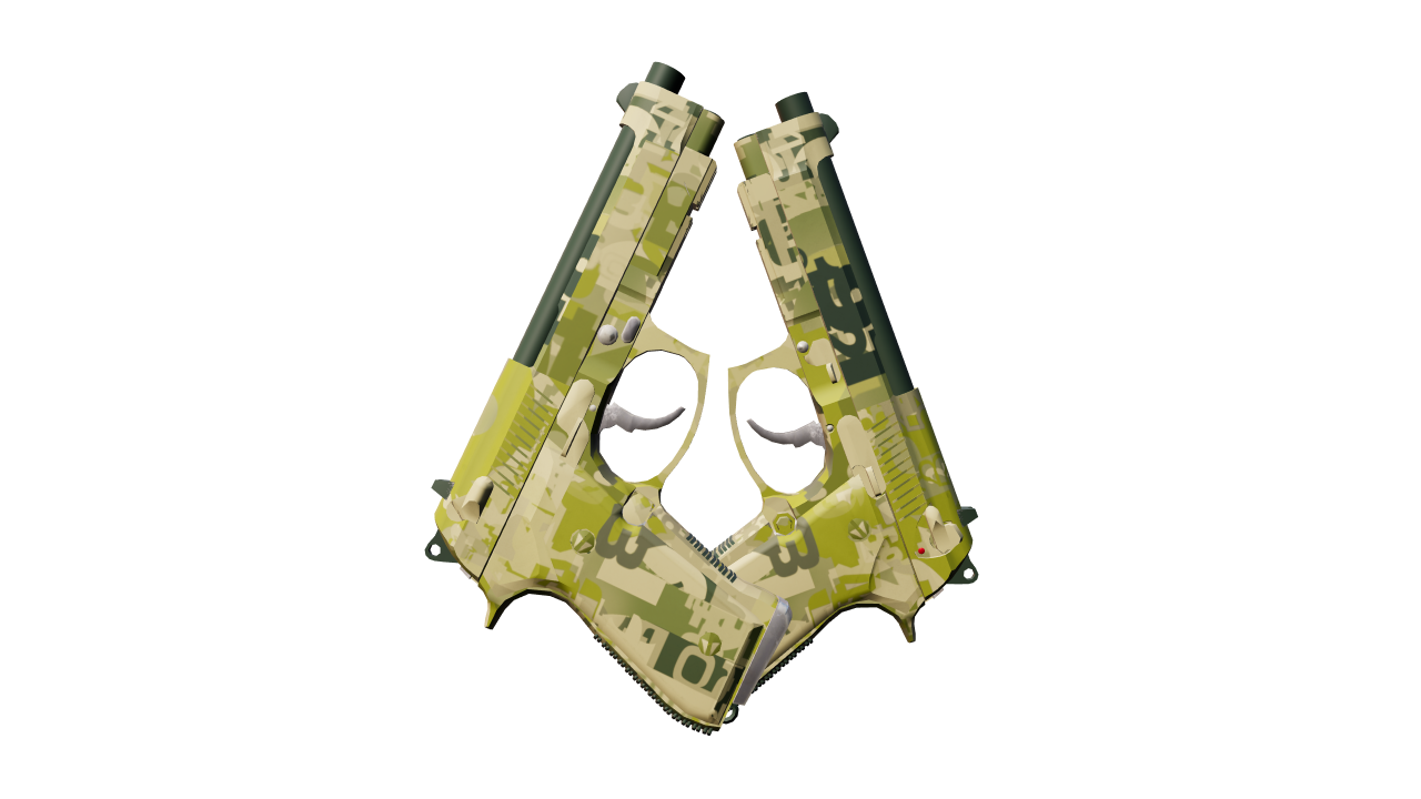 Back view of Dual Berettas | Switch Board