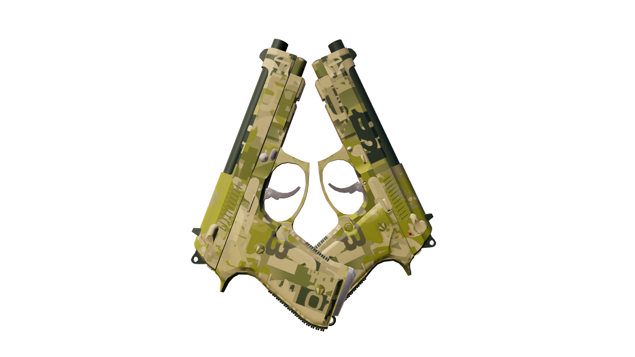 Front view of Dual Berettas | Switch Board