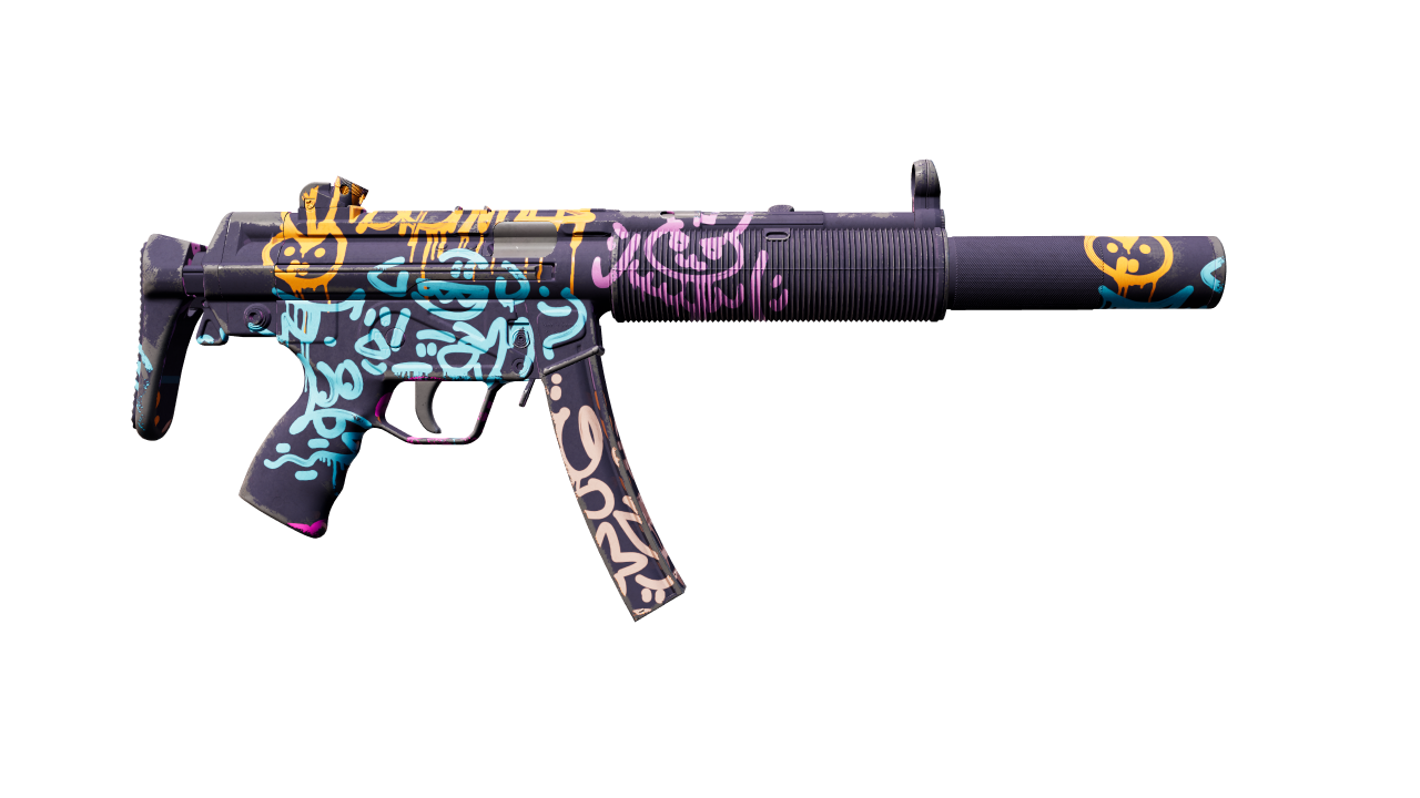 Back view of MP5-SD | Neon Squeezer