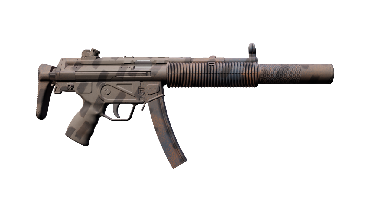 Back view of MP5-SD | Dirt Drop
