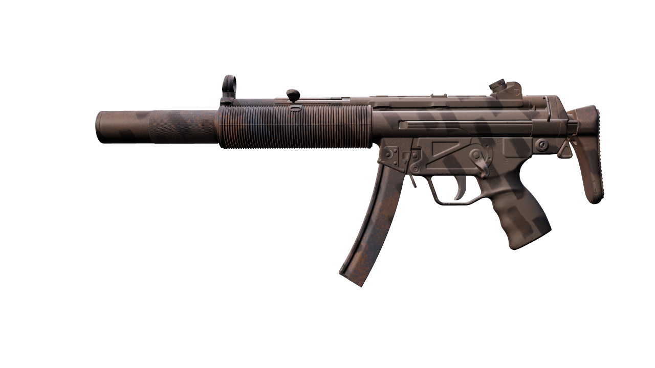 Front view of MP5-SD | Dirt Drop