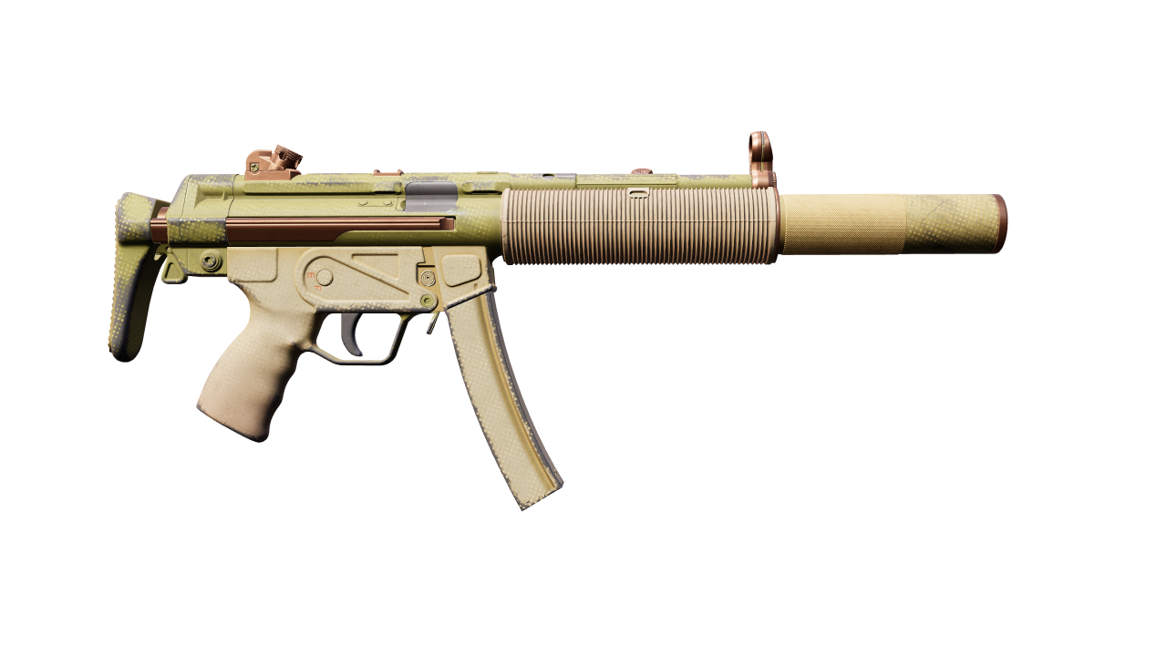 Back view of MP5-SD | Savannah Halftone