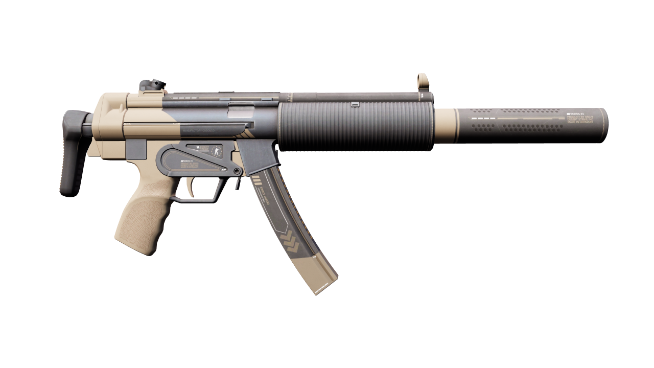 Back view of MP5-SD | Desert Strike