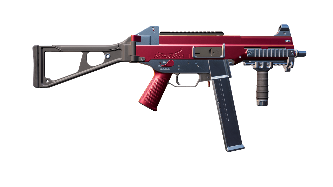 Back view of UMP-45 | Crimson Foil