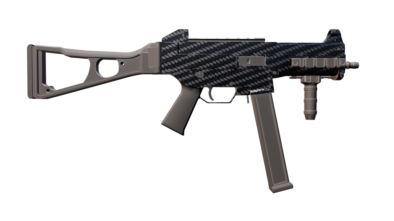 Back view of UMP-45 | Carbon Fiber