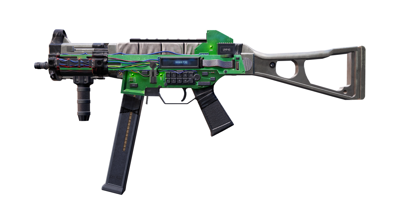 Front view of UMP-45 | Plastique
