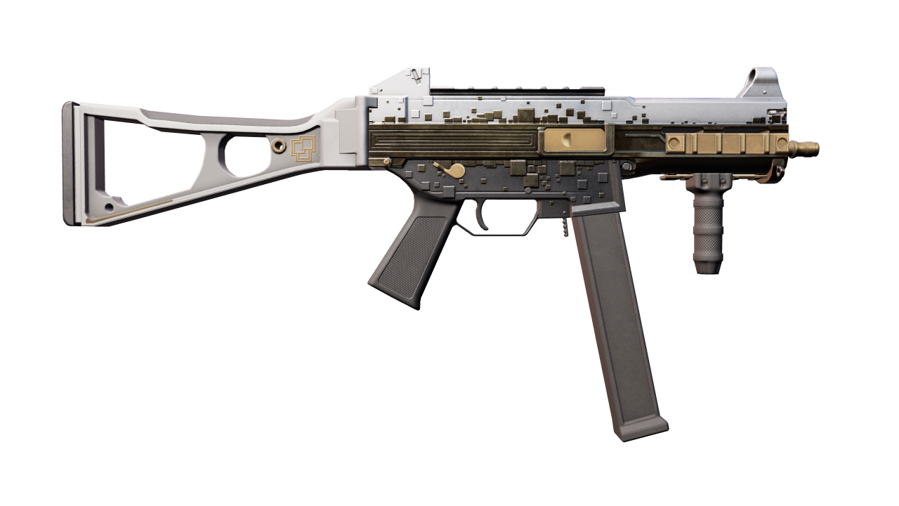 Back view of UMP-45 | Gold Bismuth