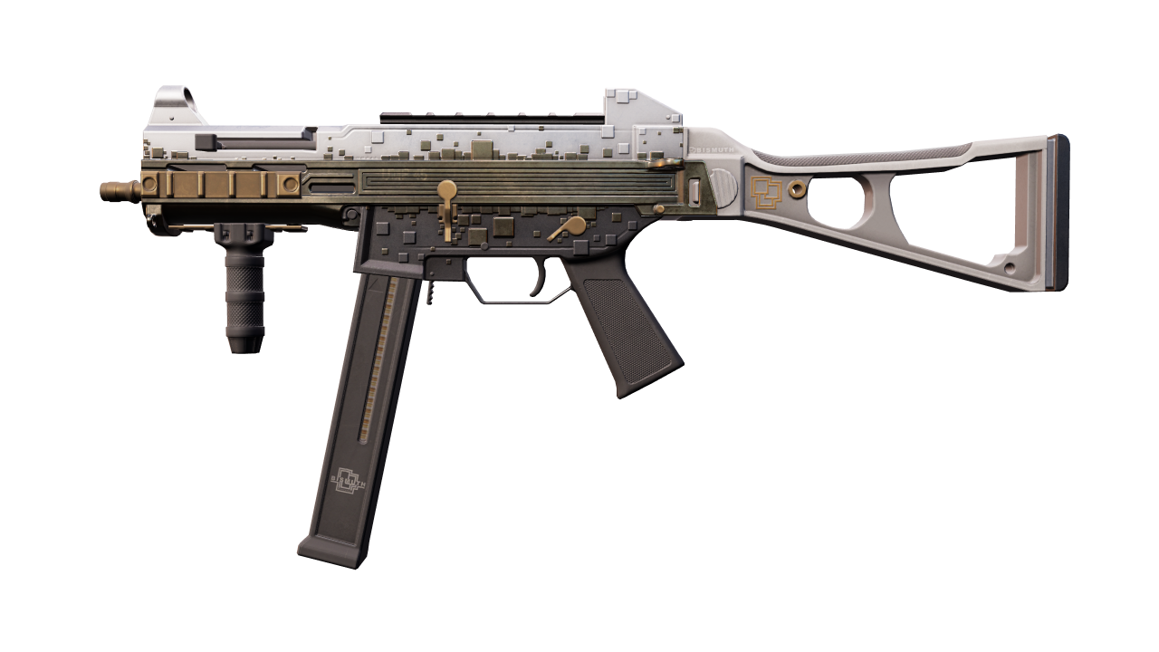 Front view of UMP-45 | Gold Bismuth
