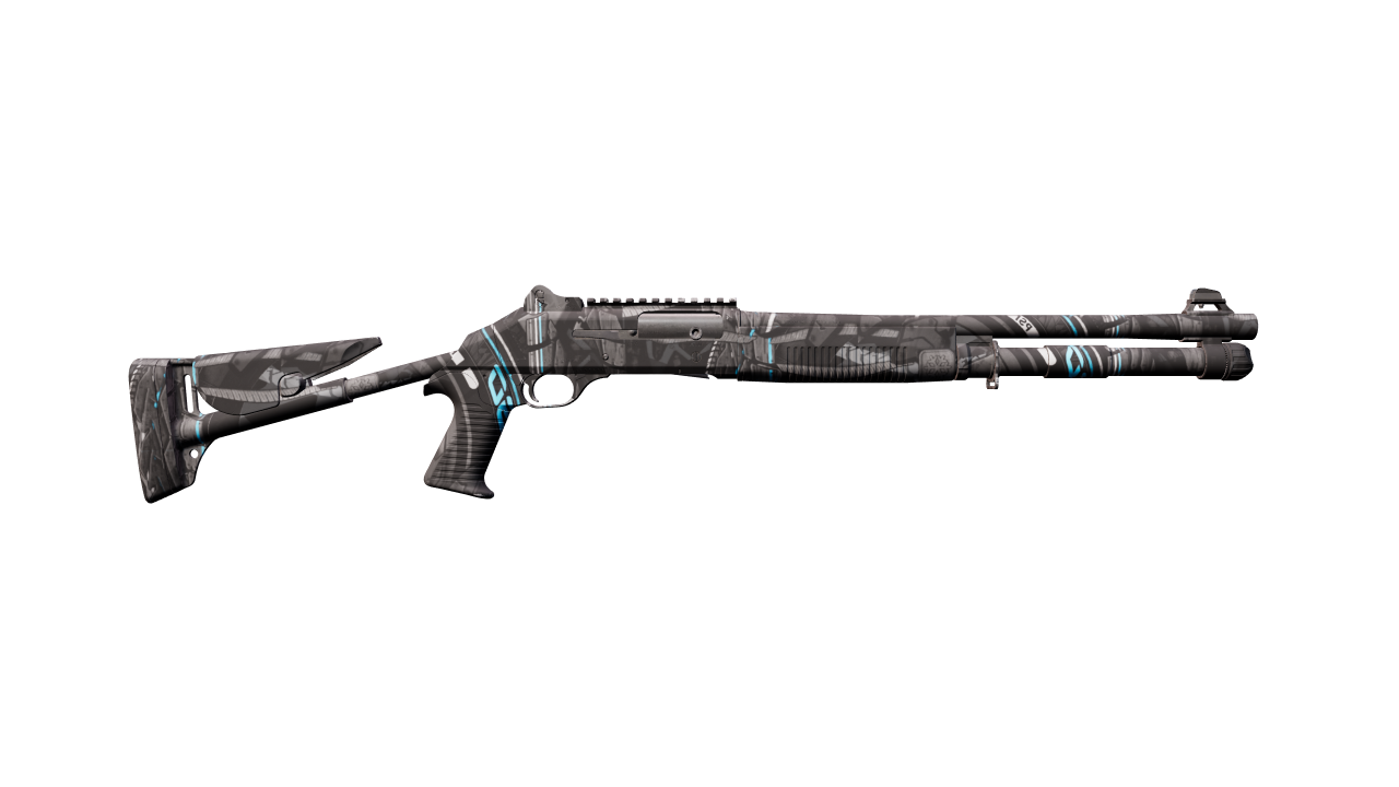 Back view of XM1014 | Blue Tire