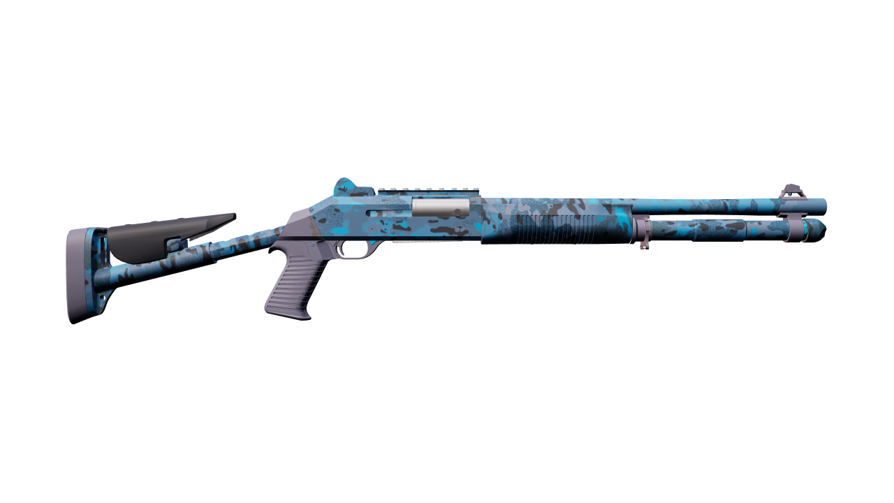 Back view of XM1014 | VariCamo Blue