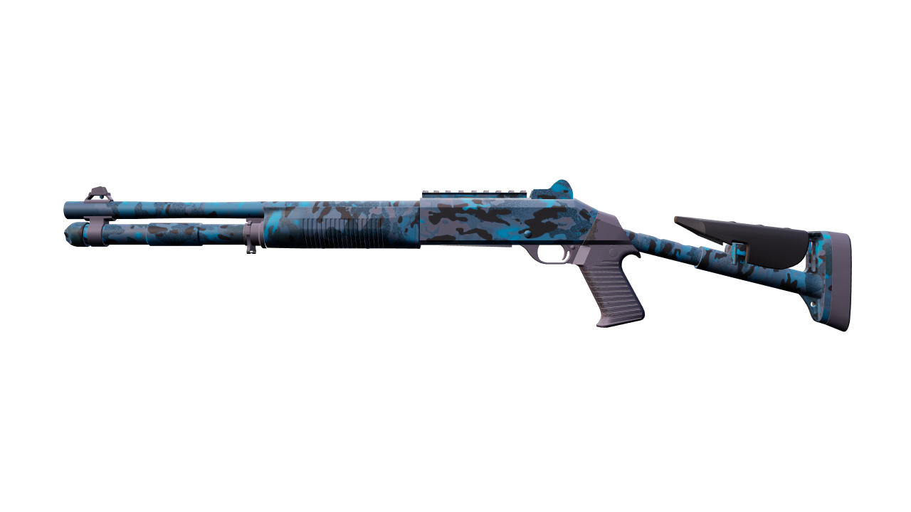 Front view of XM1014 | VariCamo Blue