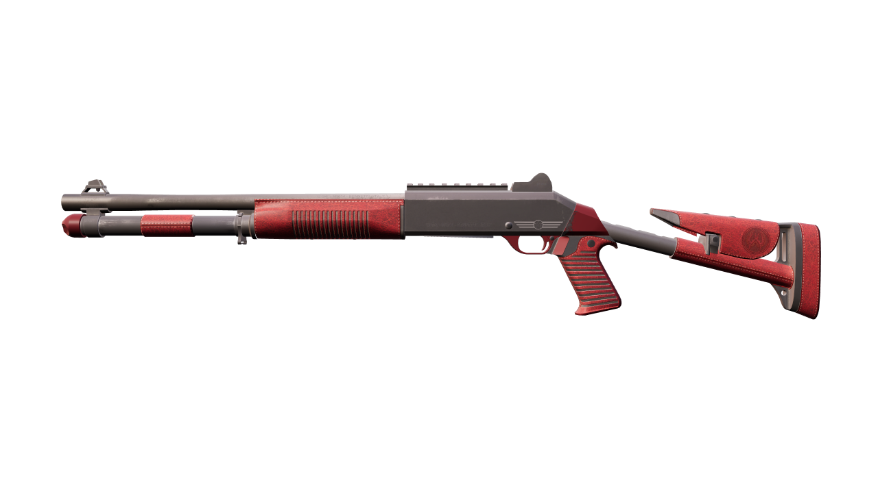 Front view of XM1014 | Red Leather