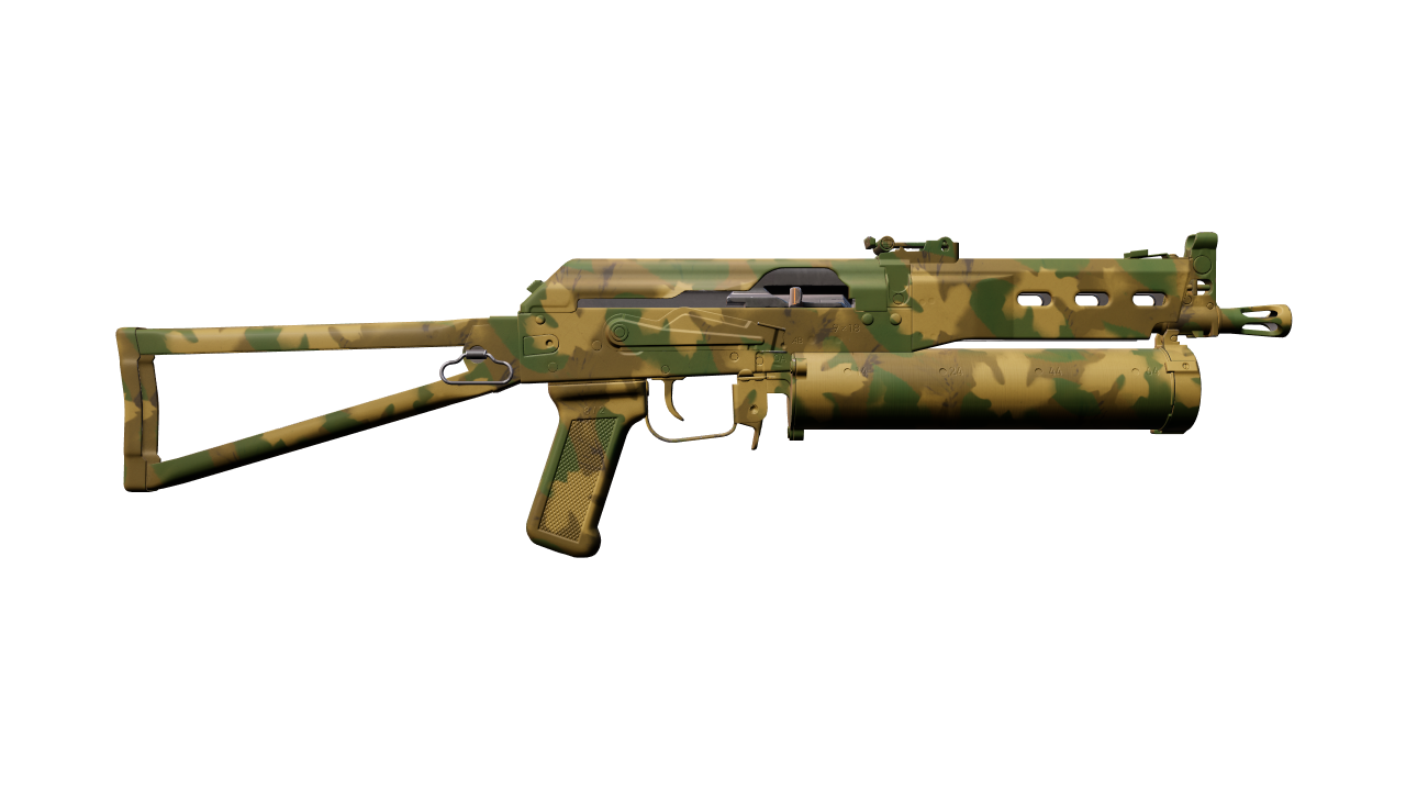 Back view of PP-Bizon | Forest Leaves