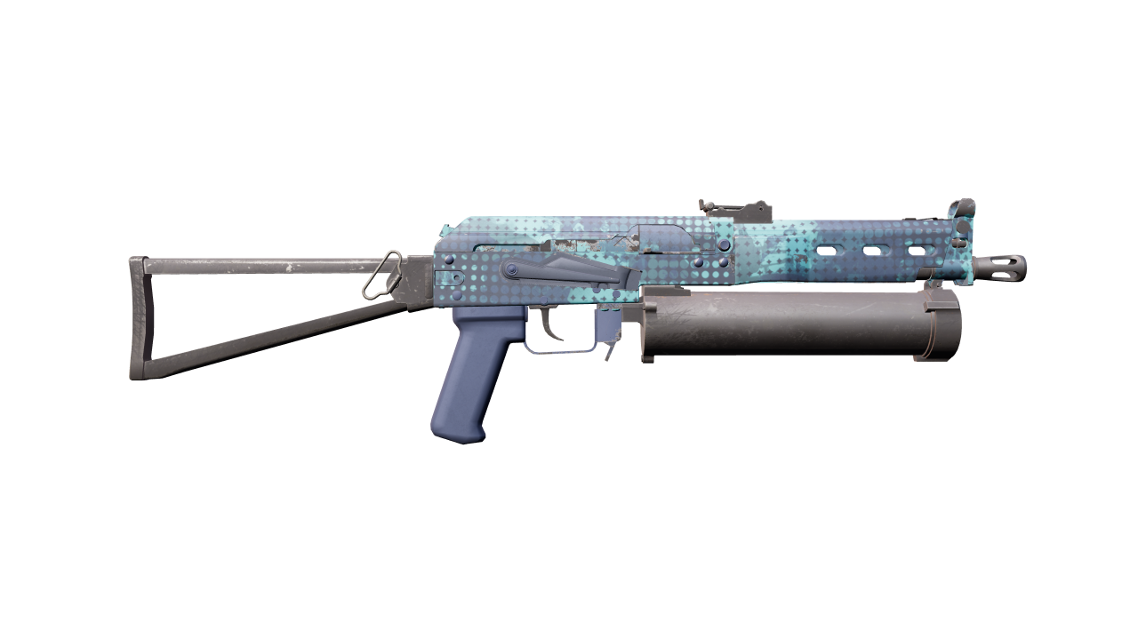 Back view of PP-Bizon | Cobalt Halftone