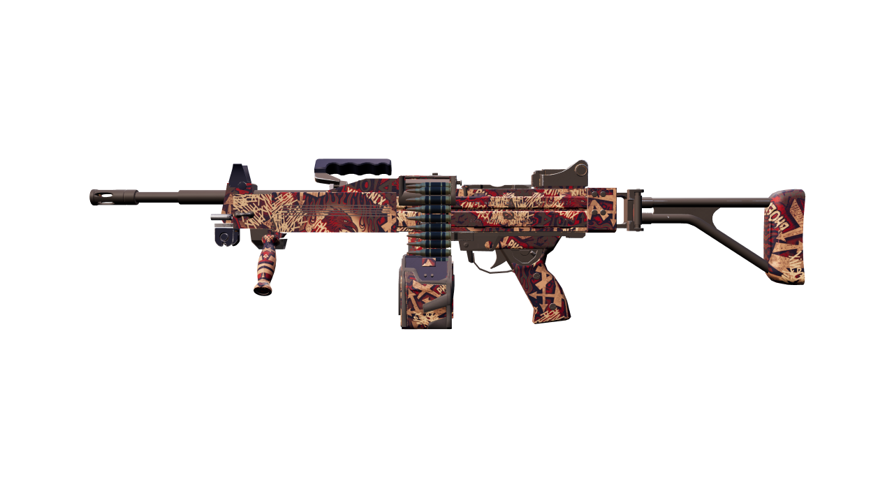 Front view of Negev | Phoenix Stencil
