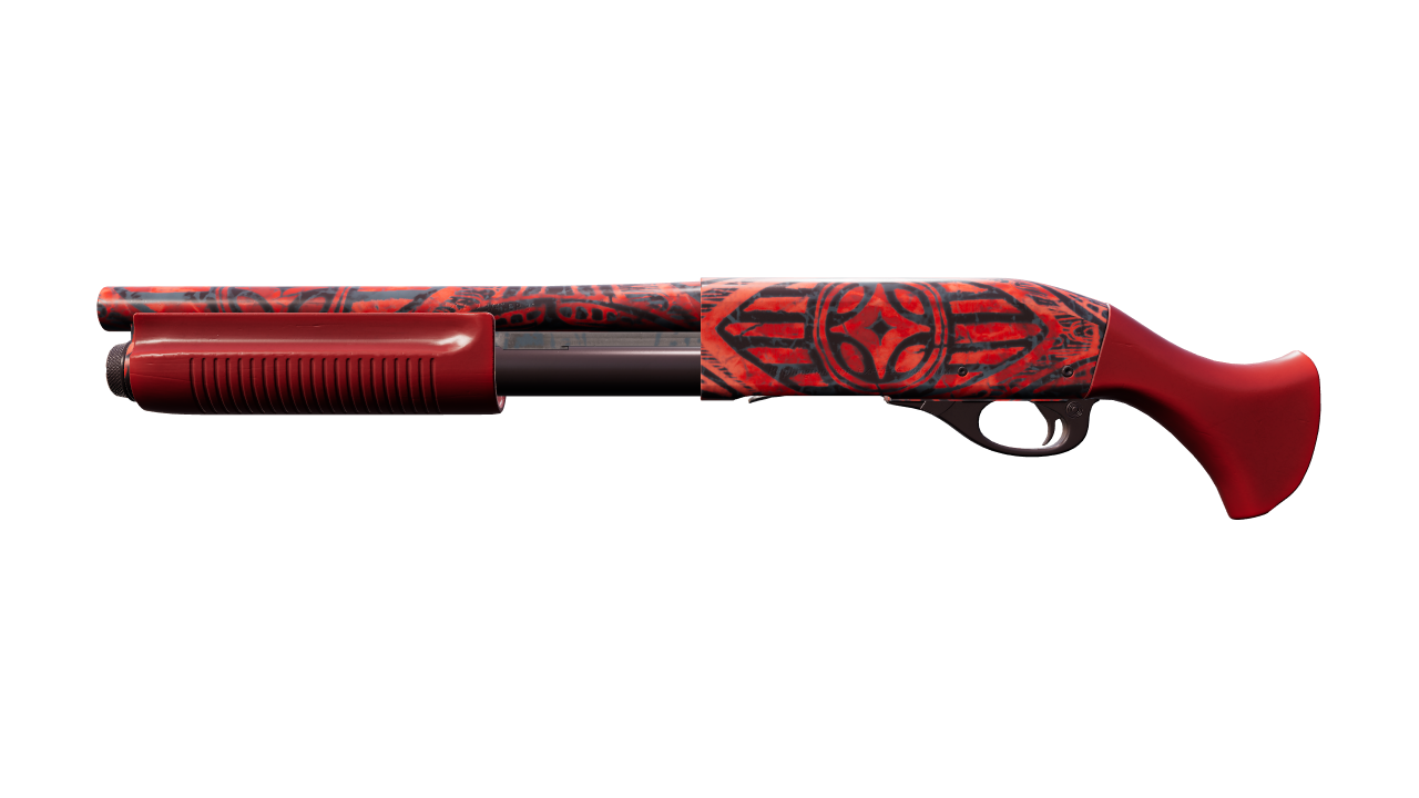 Front view of Sawed-Off | Crimson Batik