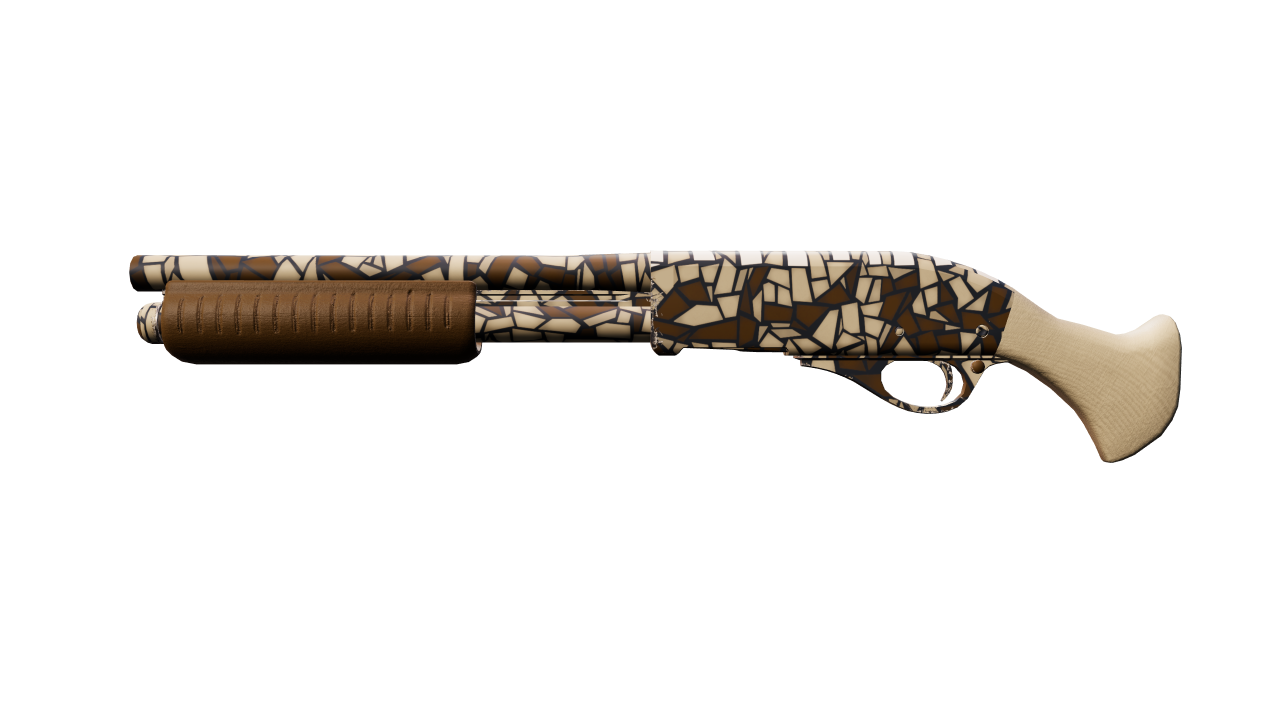 Front view of Sawed-Off | Mosaico