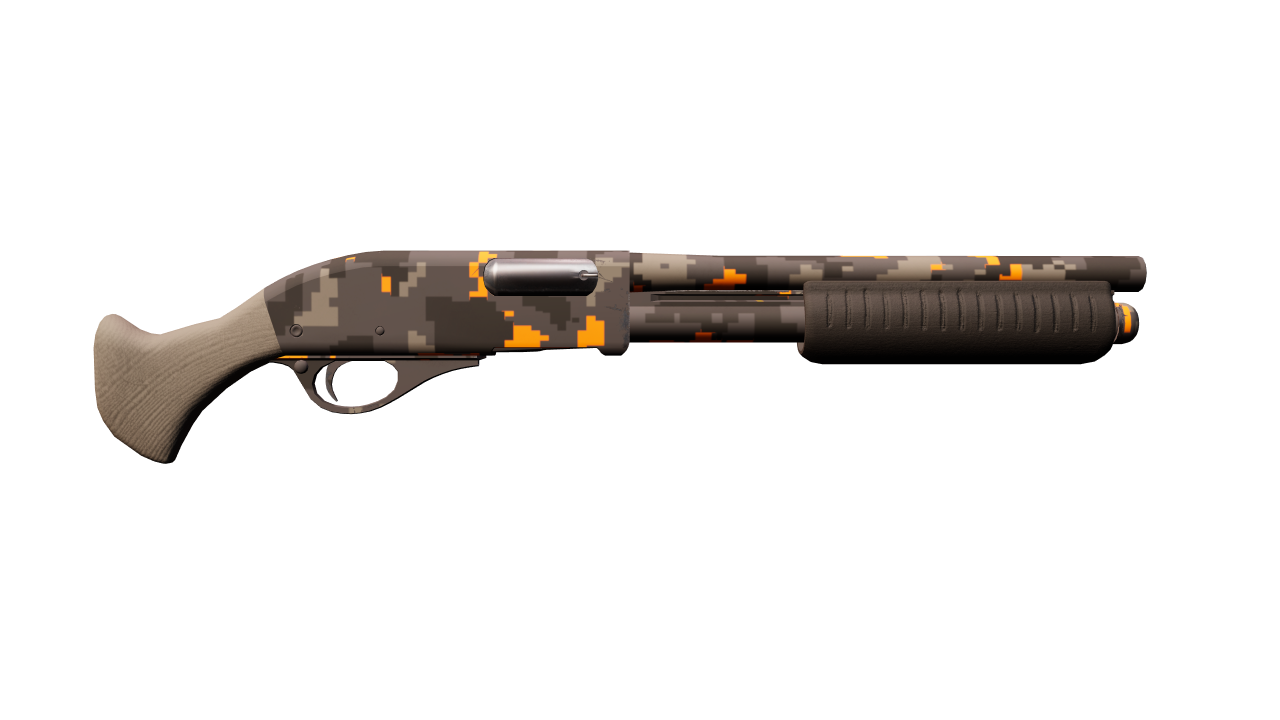 Back view of Sawed-Off | Orange DDPAT