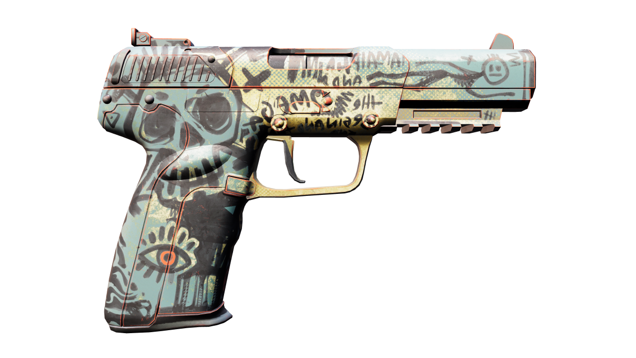Back view of Five-SeveN | Scrawl