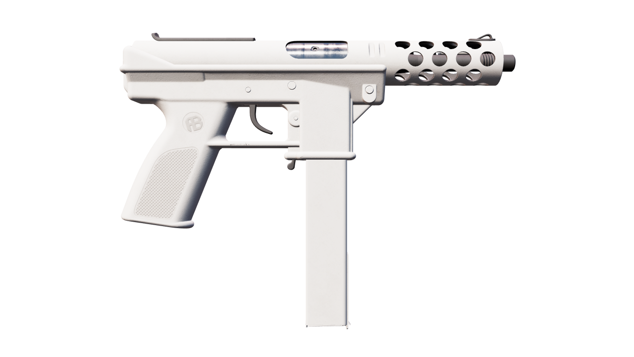 Back view of Tec-9 | Whiteout