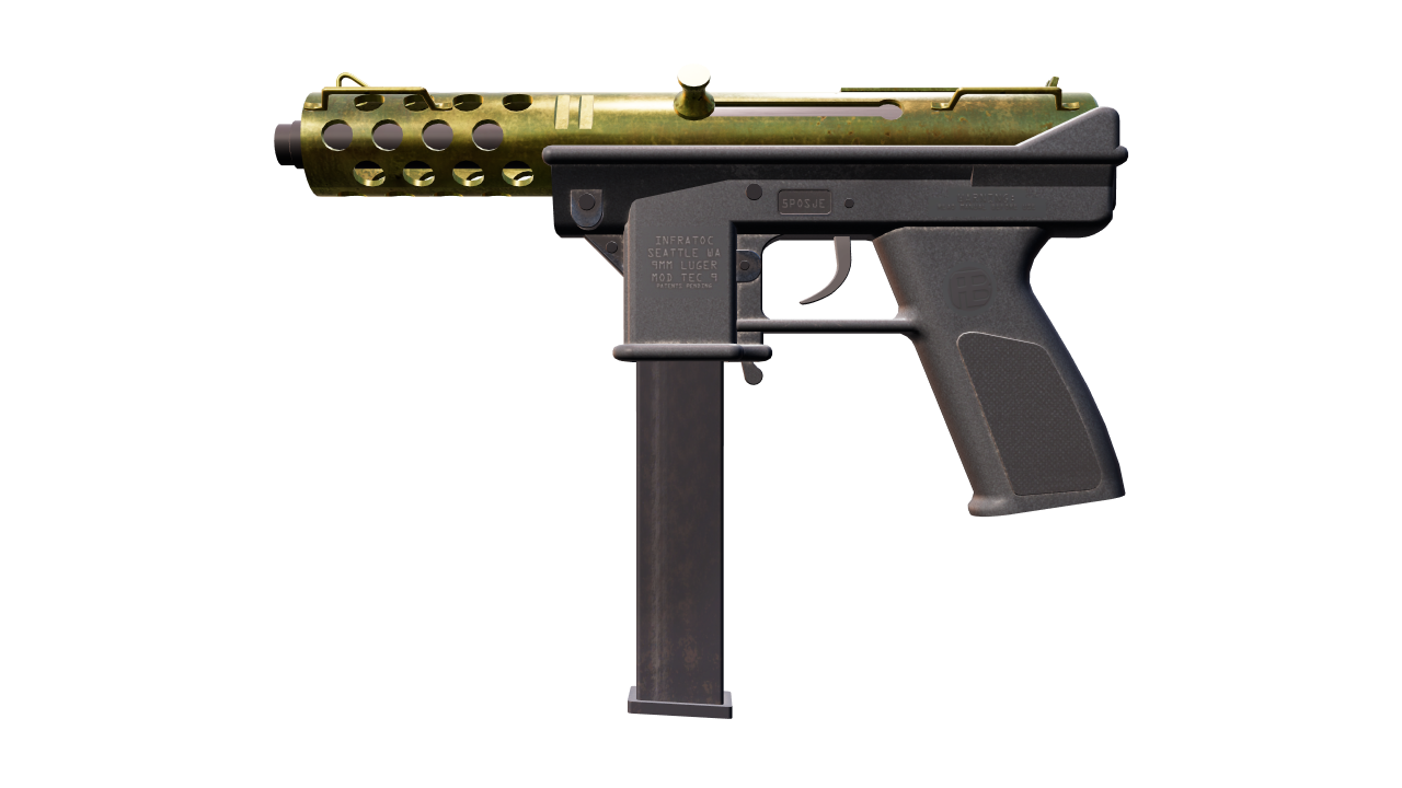Front view of Tec-9 | Brass