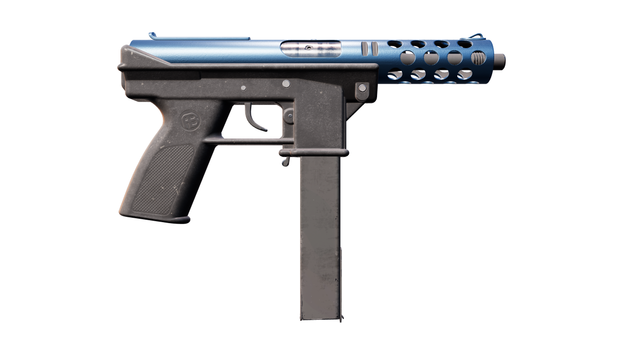 Back view of Tec-9 | Blue Titanium