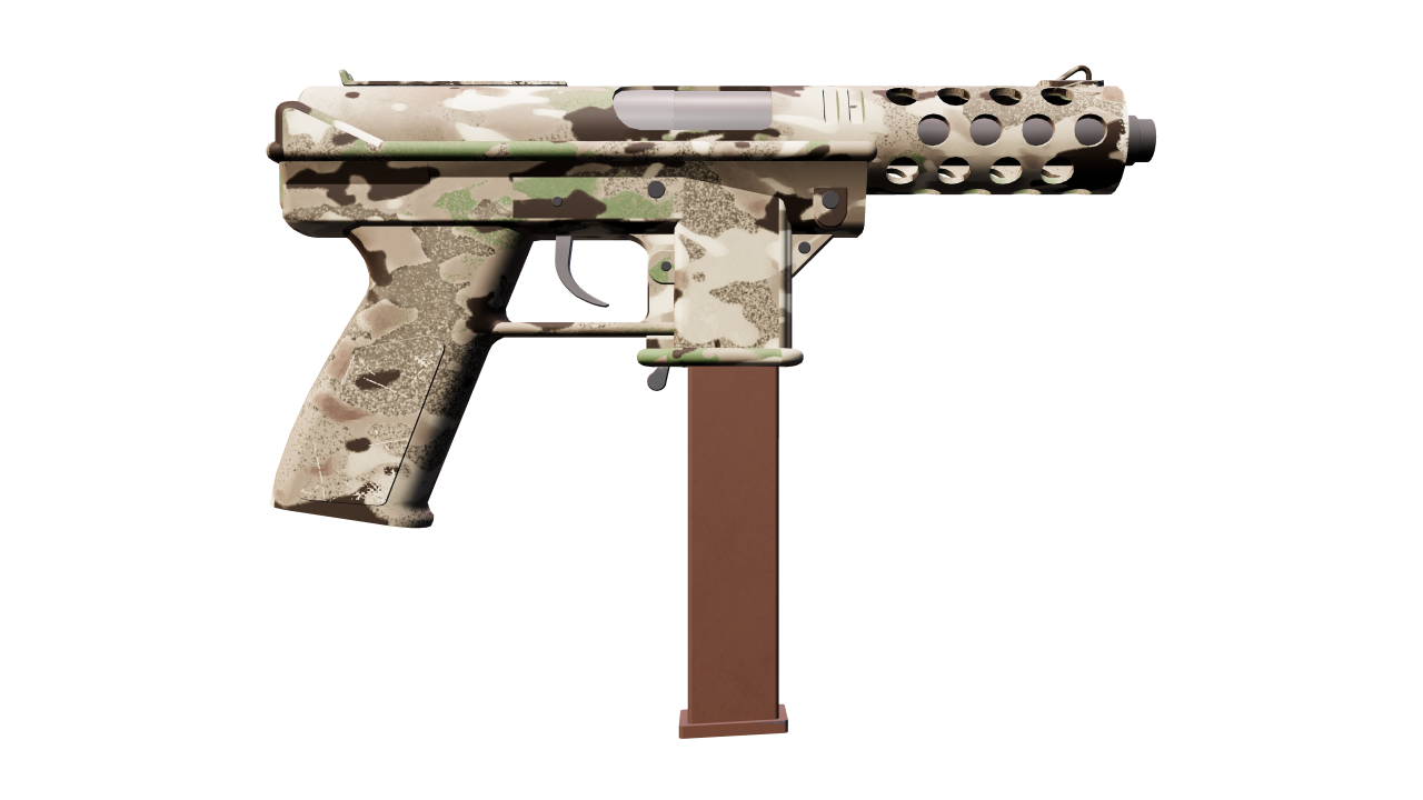 Back view of Tec-9 | VariCamo