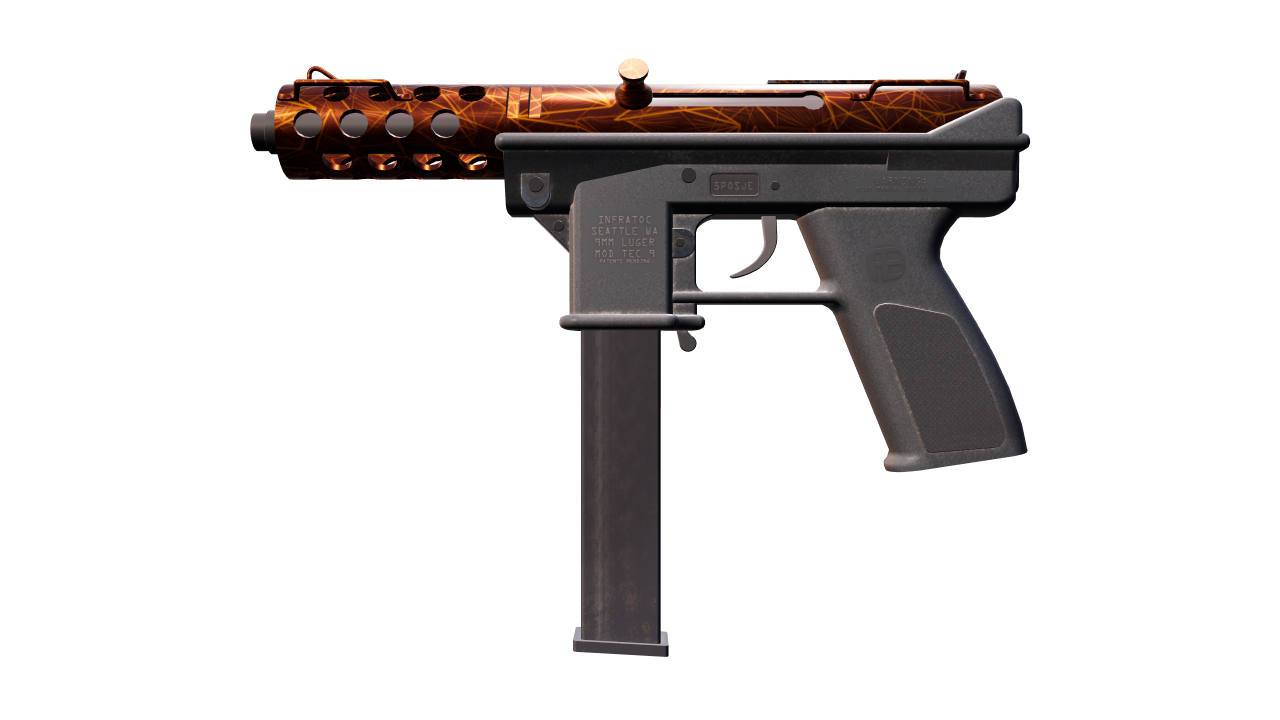 Front view of Tec-9 | Red Quartz