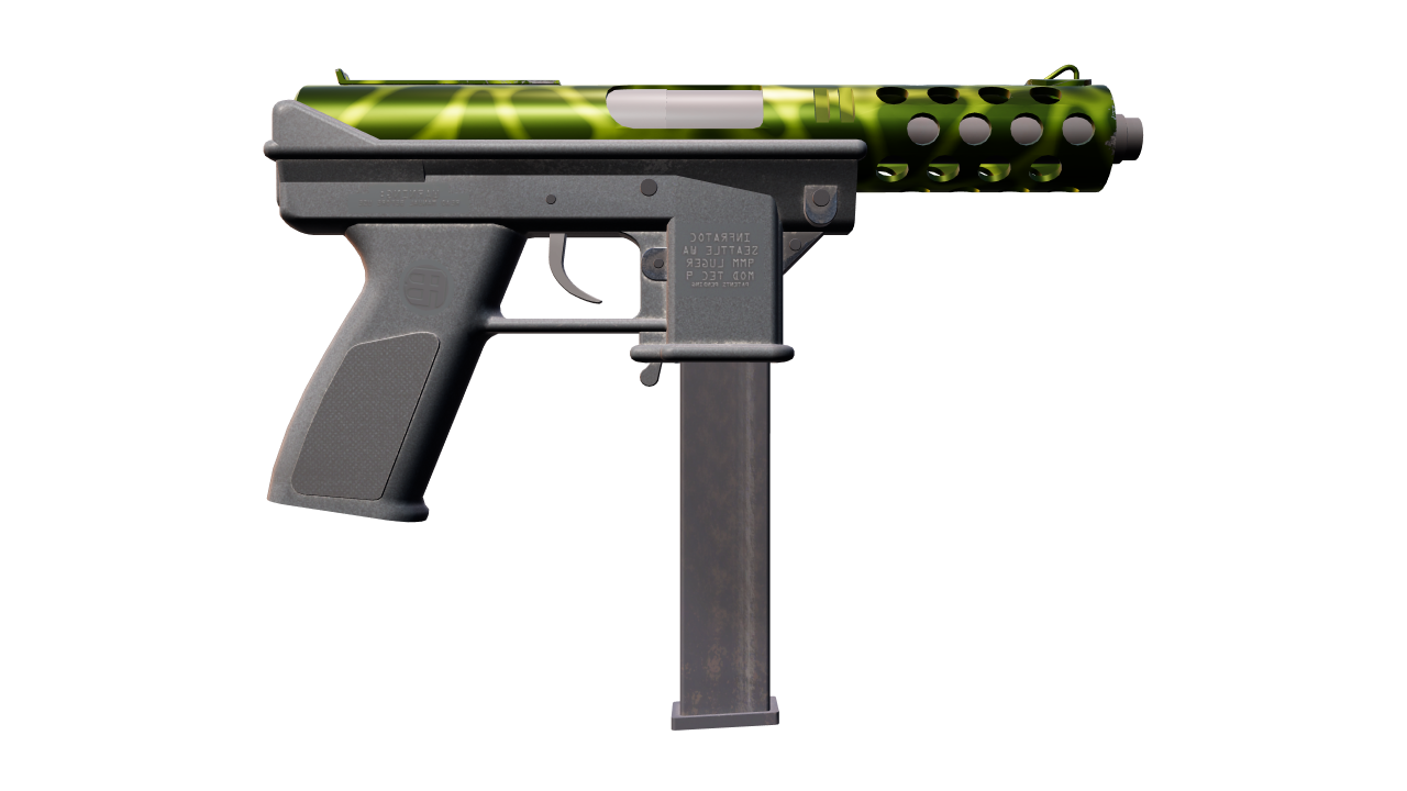 Back view of Tec-9 | Ossified