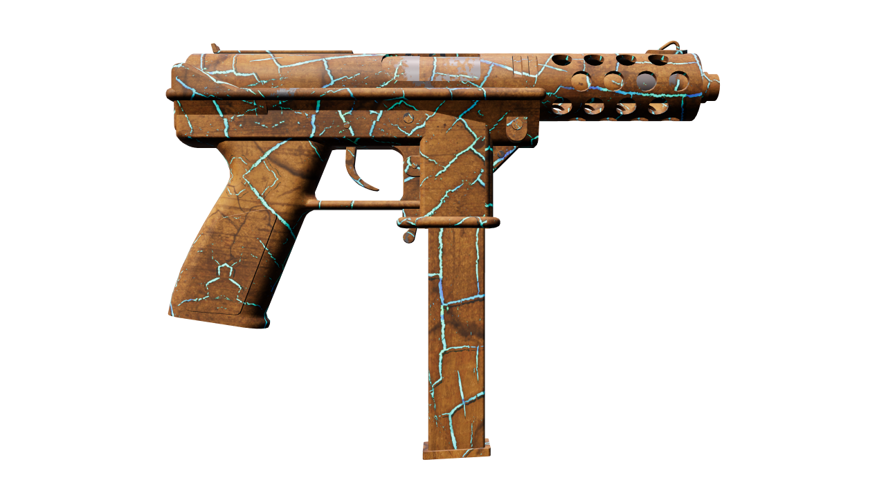 Back view of Tec-9 | Cracked Opal