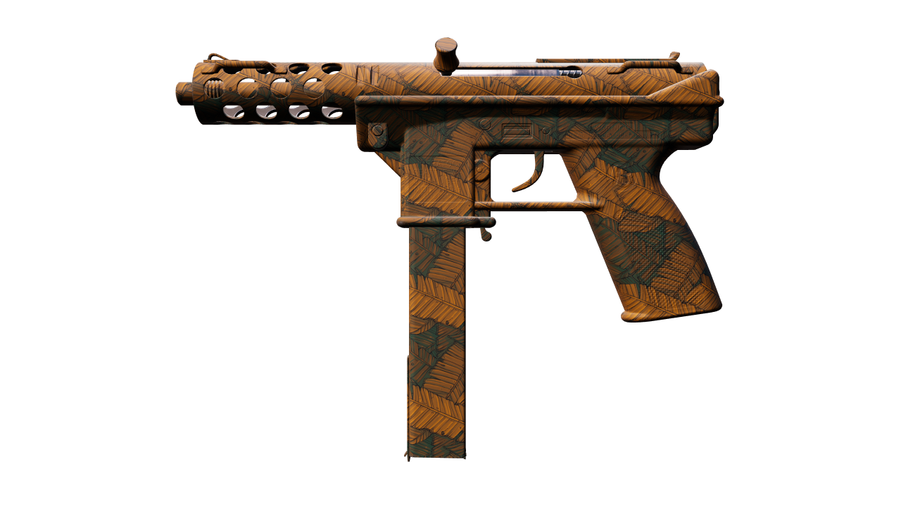 Front view of Tec-9 | Rust Leaf