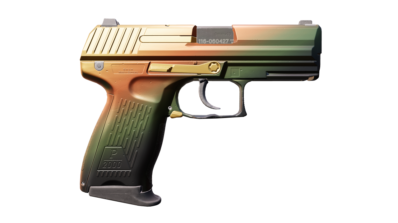 Back view of P2000 | Amber Fade