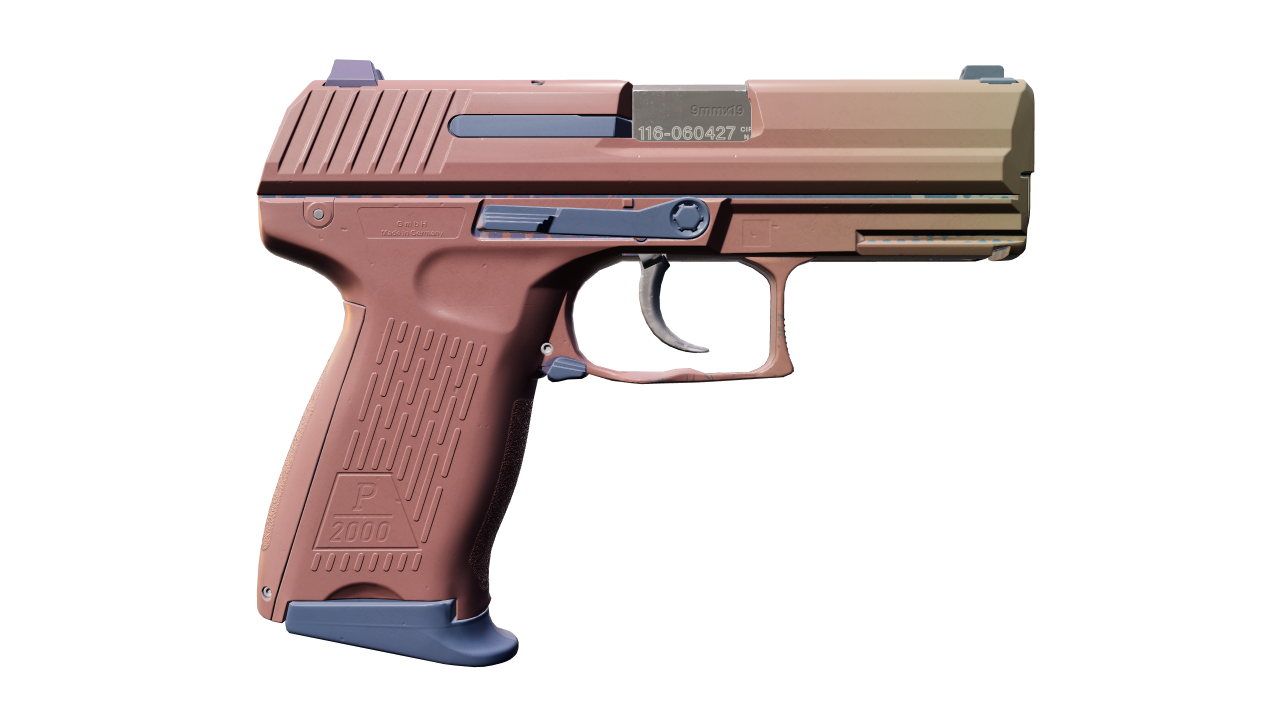 Back view of P2000 | Coral Halftone