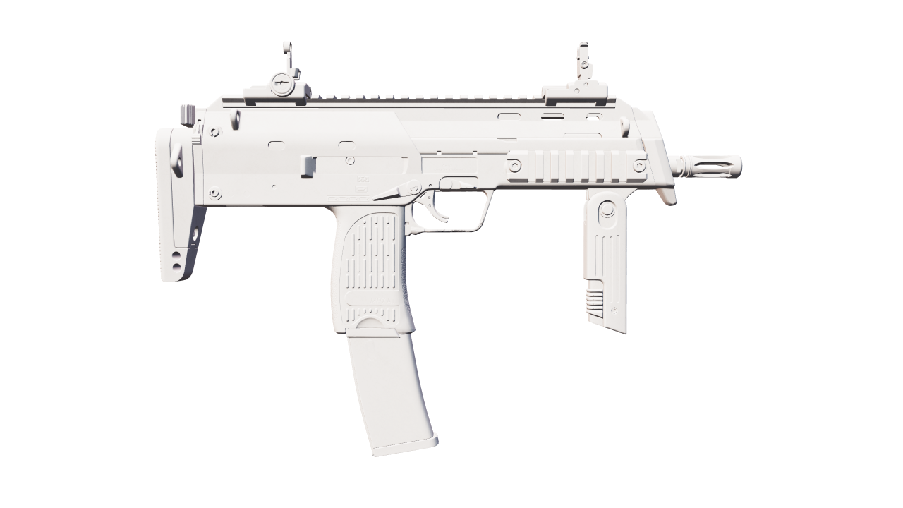 Back view of MP7 | Whiteout