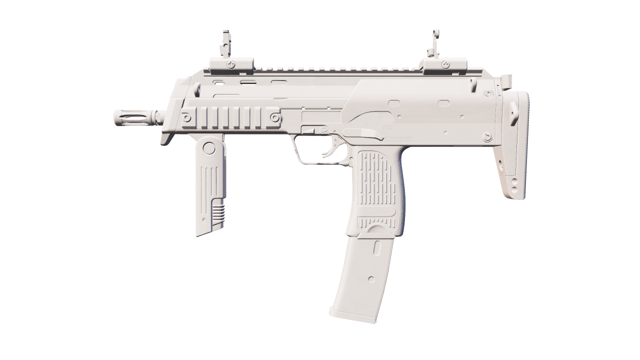 Front view of MP7 | Whiteout