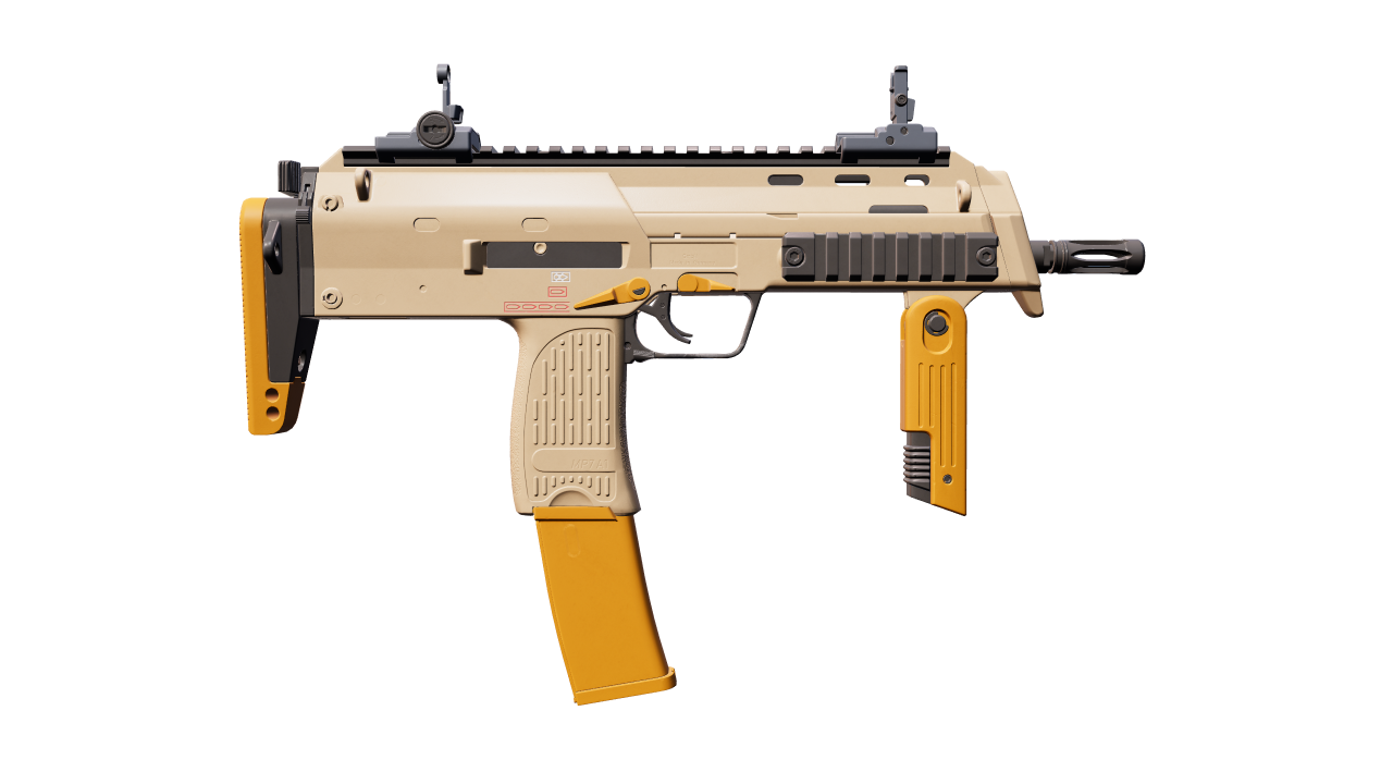 Back view of MP7 | Short Ochre